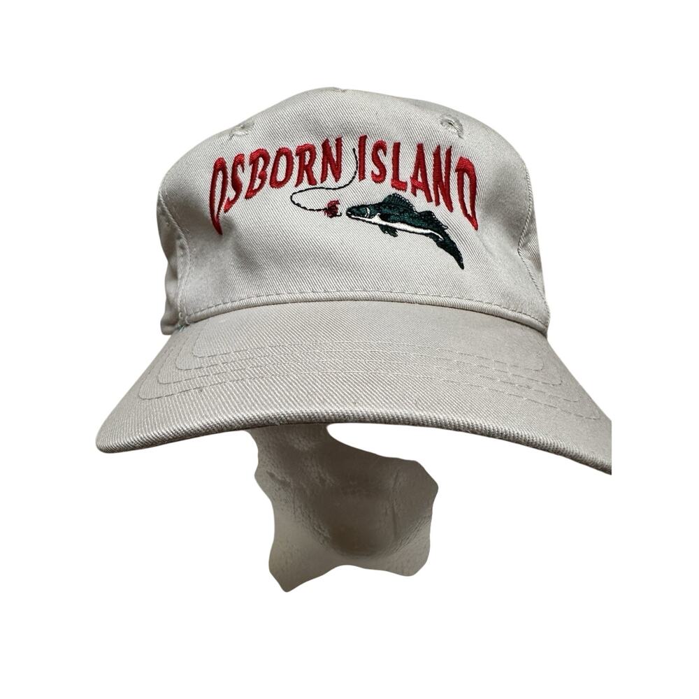 Vintage Cobra Caps Osborn Island Fishing Adjustable Hat Khaki